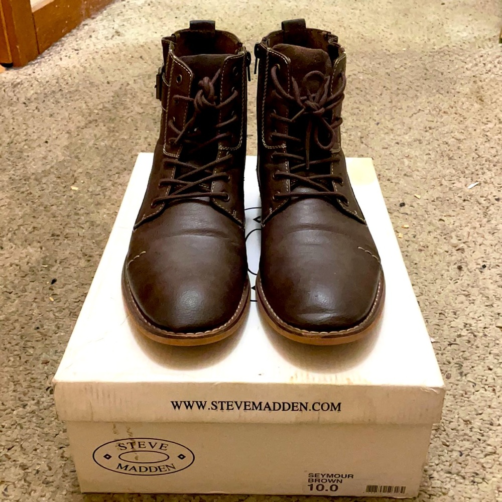 Men’s Brown Steve Madden boots Size 10
